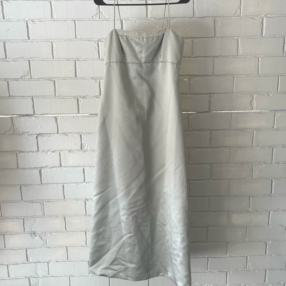 J.R Nites Petite sage green long formal dress size 9P